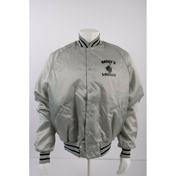 Vintage Mens Rocky's Lounge Scranton Nylon Bomber - Picture 1 of 6